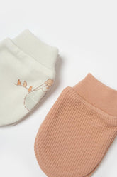 Nessiworld Bibaby Biorganic Teach Me 2-Piece Baby Gloves 72240 Red